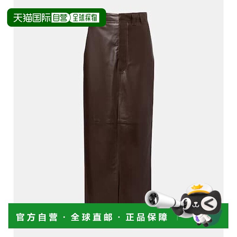 香港直邮Brunello Cucinelli 布内罗 古奇拉利 女士 皮革长款半身