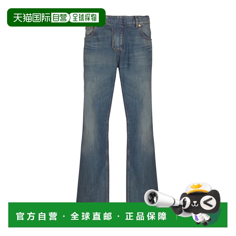 香港直邮Balmain 腰带袢牛仔裤 FH0MI100DG04直筒裤