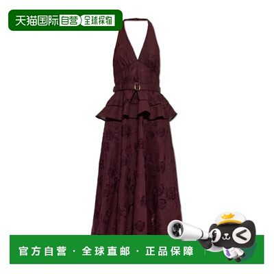 Self-Portrait 荷叶边中长连衣裙 PF26103MBU