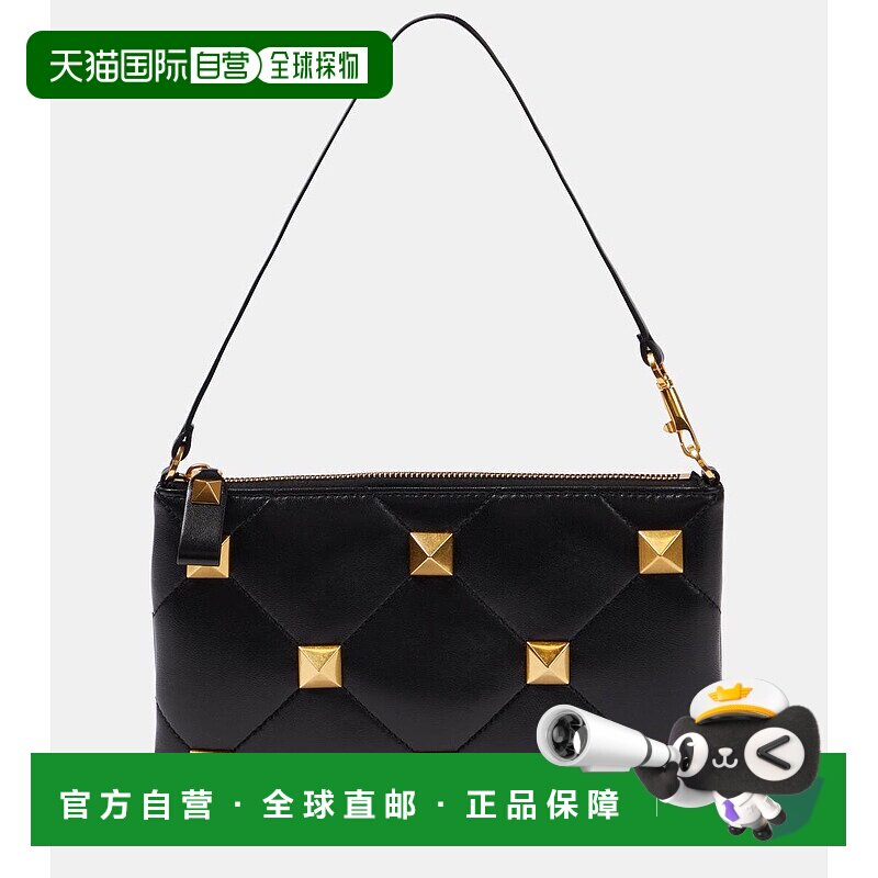 1h可退 香港直邮Valentino 华伦天奴 女士 罗马铆钉绗缝皮革手包