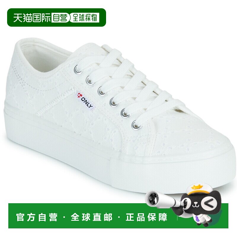 欧洲直邮Only鞋子女低帮板鞋白色ONLNOOMI PLATFORM SNEAKER厚底