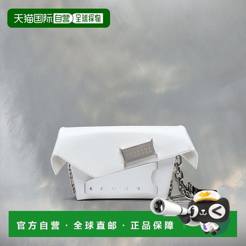 自营欧洲直邮Maison Margiela 女士白色牛皮零钱包手拿包