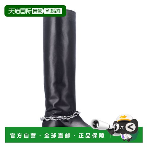 1h可退 香港直邮BY FAR 女士 Felix 锁链靴子 FBO064CL013BK001