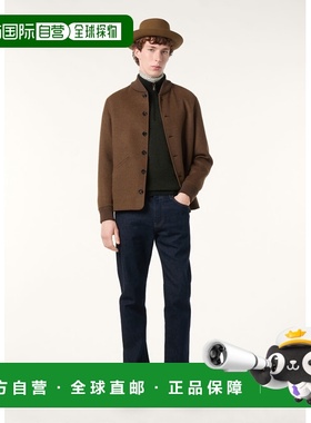 自营欧洲直邮Loro Piana 男士黑色羊绒高领半拉链长袖毛衣