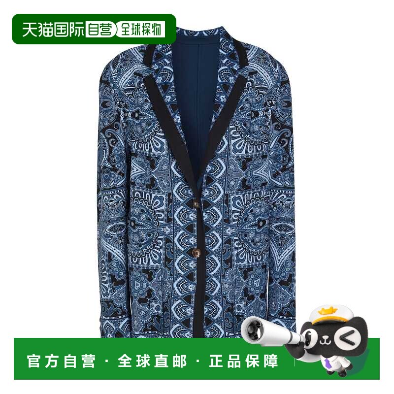 香港直邮Etro 艾特罗 女士 西装外套 blue蓝色 舒适时尚