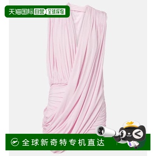 香港直邮magda 女士 1h可退 butrym 舒 垂褶迷你连衣裙 pink粉色