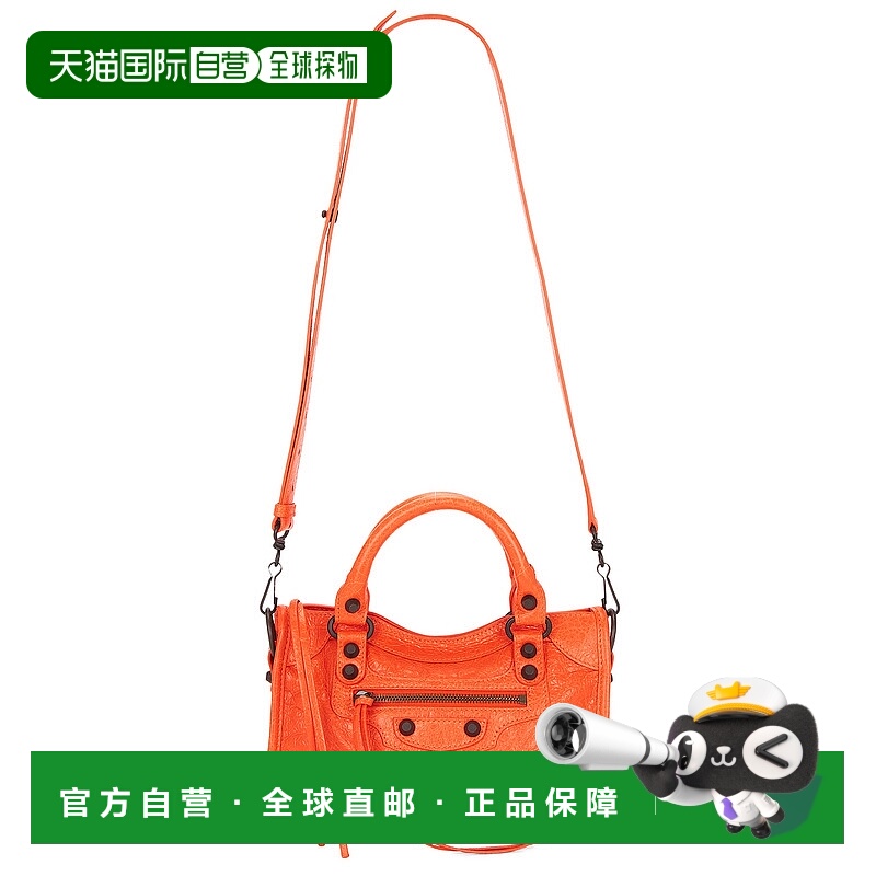 1h可退 香港直邮Balenciaga 巴黎世家 女士 Le 迷你亮橙色轻便包