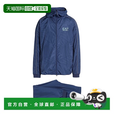香港直邮Ea7 男士 Tracksuits 运动装 blue蓝色 舒适时尚