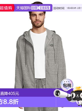 1h可退 香港直邮Ugg 男士 Shiloh 全拉链连帽衫 grey灰色 舒适时