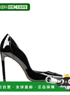 香港直邮Jimmy Choo 周仰杰 女士 鞋跟黑色高跟鞋 BRIGITTE100PAT