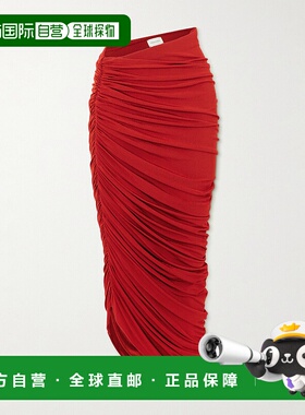 1h可退 香港直邮magda butrym 女士 不对称垂褶中长半身裙 442525