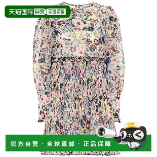 香港直邮GANNI 甘尼 女士 花朵迷你连衣裙 colorful花色 舒适时尚