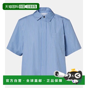 1h可退 香港直邮Sacai 女士 条纹棉府绸衬衫 blue蓝色 舒适时尚