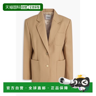 1h可退 香港直邮Sandro 女士 斜纹布西装外套 SFPVE01077SABLE