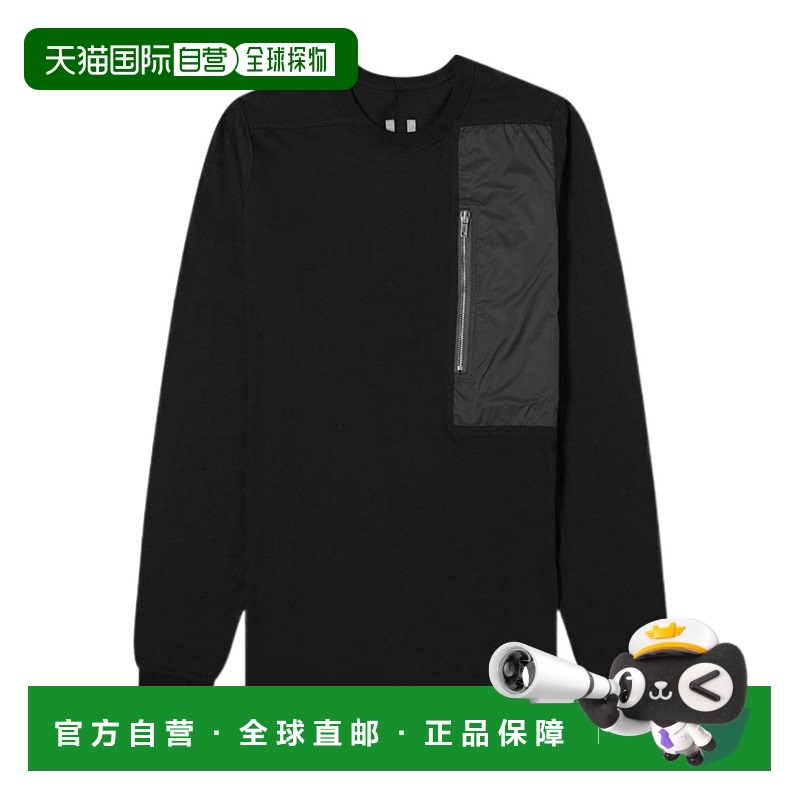 香港直邮Rick Owens 拉链贴袋长袖T恤 RU21S6261JAND9
