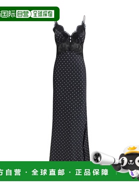 香港直邮Self-Portrait 女士 波尔卡圆点缎面长款连衣裙 RS26176X