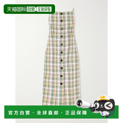 美国直邮CAROLINA HERRERA 女士 格纹梭织中长连衣裙 P2611N506CT