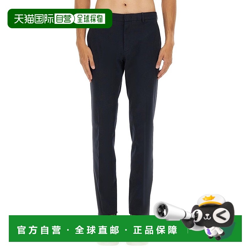 1h可退 香港直邮Zegna 杰尼亚 男士 直筒毛邊褲腳長褲 UGI17A2TR0