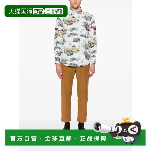 1h可退 香港直邮THOM BROWNE 男士衬衫 MWL301OF0976996 AW2025