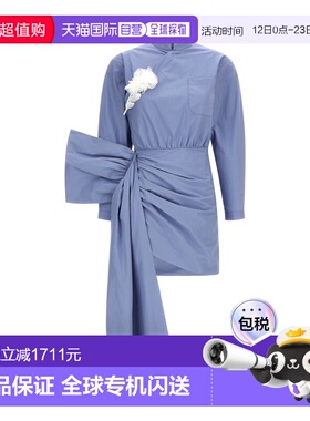 1h可退 香港直邮Self-Portrait 棉质系带迷你连衣裙 RS26552S