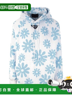 1h可退 香港直邮Prada 普拉达 男士 花卉圖案連帽衛衣 UJL09AFEI1