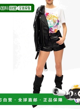 香港直邮Versace 圆领T恤 A87464A228806A1001短袖范思哲下摆