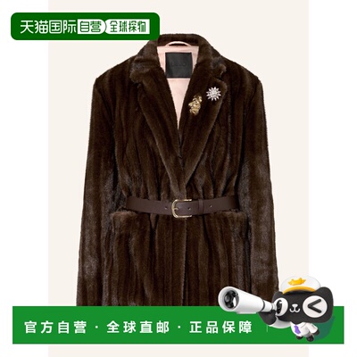 香港直邮LIU JO 女士夹克 100315037315000 CO 深棕色 Faux fur j
