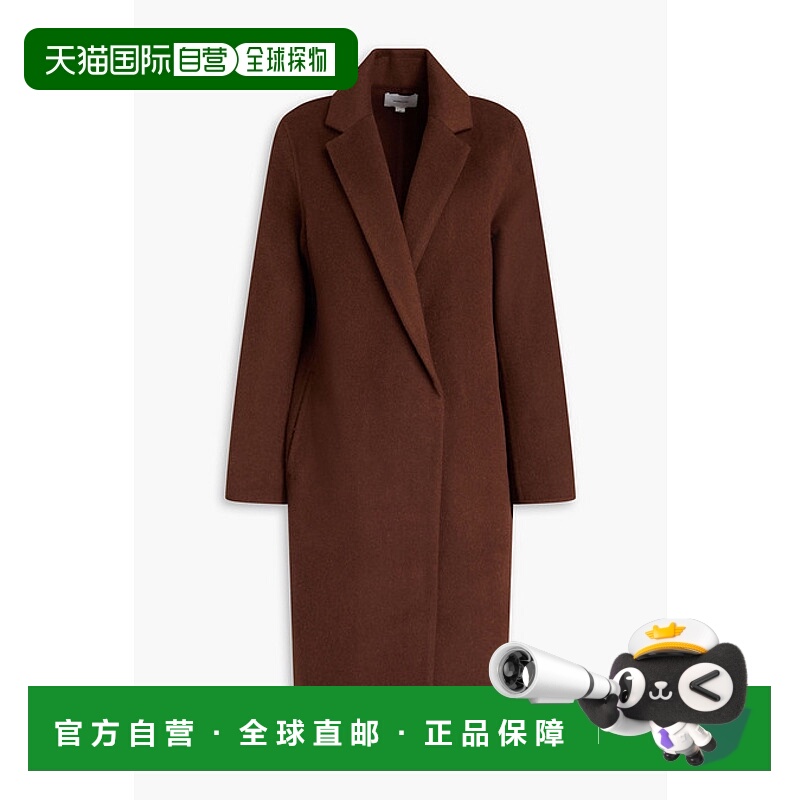1h可退 香港直邮VINCE 女士 磨毛羊毛混纺毛毡大衣 VS11691429