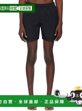 1h可退 香港直邮Stone Island 石头岛 男士 黑色褶皱泳裤 8015B09