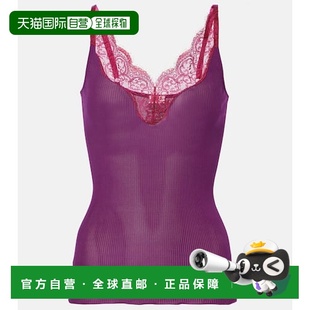 女士 圣罗兰 蕾丝边真丝背心上衣性感吊带 Laurent 香港直邮Saint