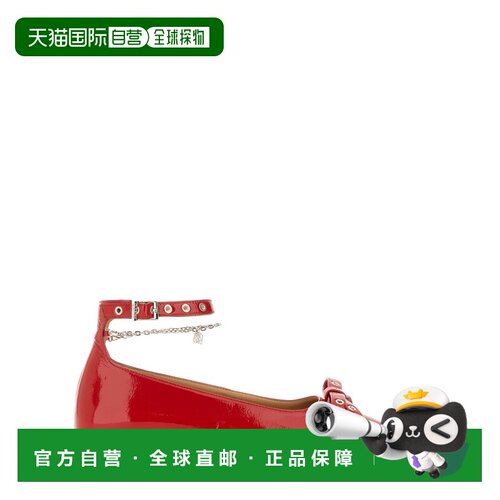 1h可退 香港直邮GANNI 女士芭蕾乐福鞋 S2752474 AW2024 红色 蝴