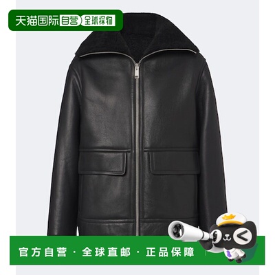 香港直邮YVES SALOMON 女士 皮毛内里皮革夹克 black黑色 舒适时
