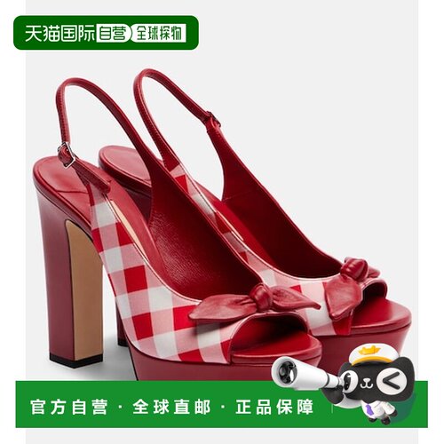 1h可退香港直邮Jimmy Choo 周仰杰 女士 Ziva 鱼嘴格纹高跟鞋浅口