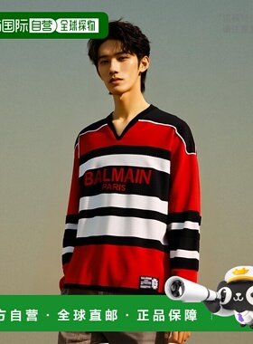 香港直邮Balmain 多色羊毛针织套衫 YH1KB025KC60针织衫