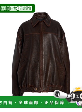 香港直邮Simkhai 女士 Huntington 宽松款皮革夹克