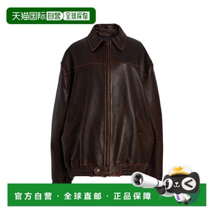 香港直邮Simkhai 女士 Huntington 宽松款皮革夹克