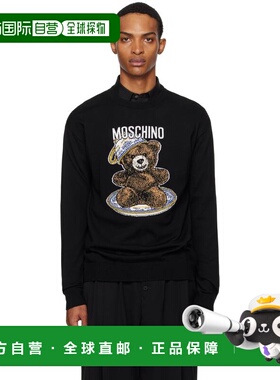 1h可退 香港直邮Moschino 莫斯奇诺 男士 黑色 Teddy 毛衣 252ZZ0