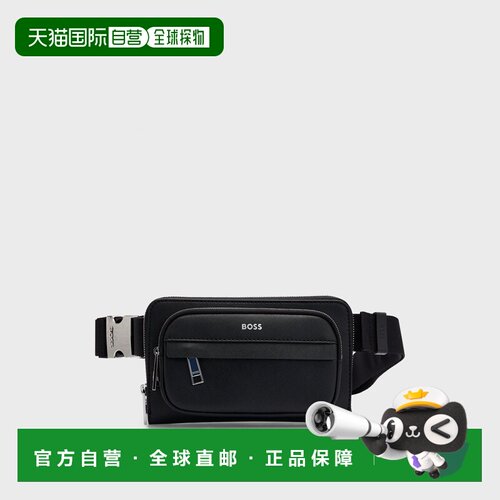 自营欧洲直邮HUGO BOSS雨果BOSS BLACK 带徽标细节结构斜挎包新款