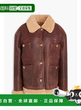 1h可退 香港直邮Sandro 女士 毛羊皮夹克 SFPOU00697BROWN