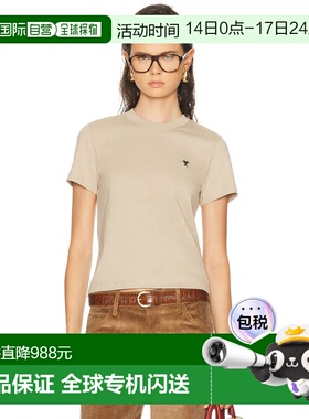 1h可退 香港直邮Ami Paris 女士 短袖T恤 FTS347724 舒适时尚
