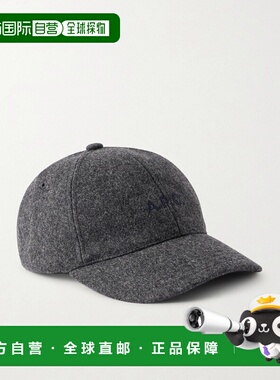 1h可退 香港直邮A.P.C. 男士 Charlie Logo刺绣羊毛棒球帽 WVBEKM