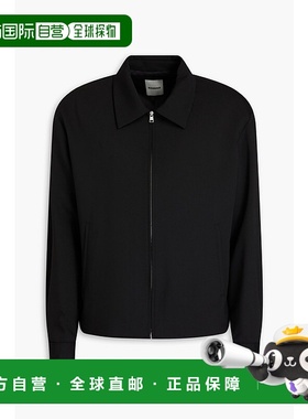 香港直邮Sandro 男士 羊毛混纺绉纱夹克 SHPBL00921NOIR