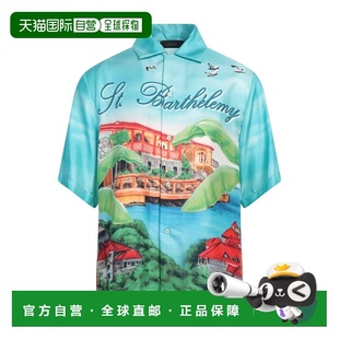 1h可退 香港直邮AMIRI 男士 花纹衬衫 blue蓝色 舒适时尚