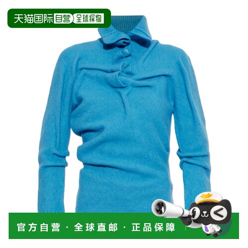 香港直邮DIESEL 女士针织衫 A253980BFBB8PD AW2026 蓝色 长袖毛