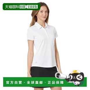 香港直邮adidas 阿迪达斯 女士 比赛硬质短袖高尔夫球Polo衫