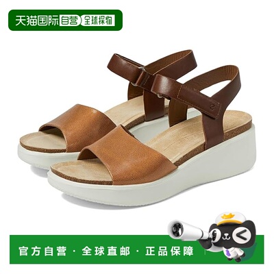 香港直邮ecco 爱步 女士 Flowt 坡跟软木凉鞋  舒适时尚