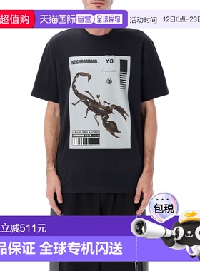 1h可退 香港直邮Y-3 男士 NBHD SCORPION 宽松款印花T恤 KC8823B