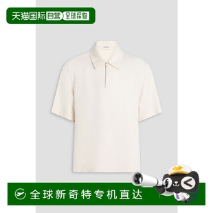 SHPCM01190ECRU 1h可退 香港直邮Sandro 男士 绉纱Polo衫