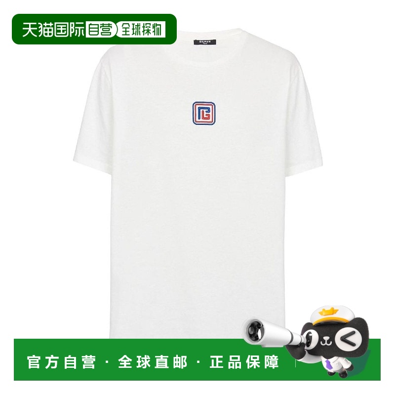 香港直邮Balmain 巴尔曼 男士 徽标T恤 BH1EG010BC43短袖
