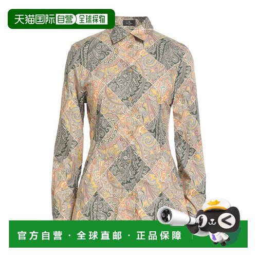 香港直邮Etro 艾特罗 女士 Blouses 花纹衬衫 yellow黄色 舒适时